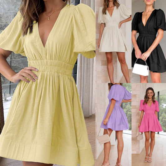 Women's Sweet Waist Trimming Dress