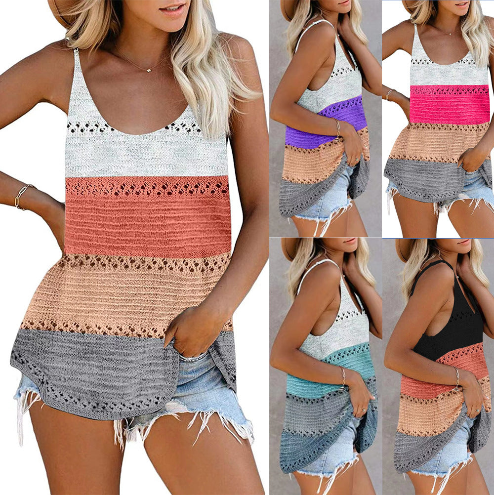 Women's Loose Camisole Knit Beach Hot-Top Bohemia Beachwear