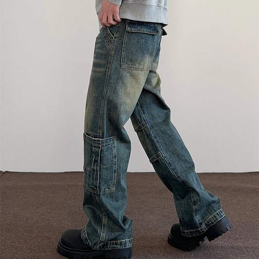 Männer alte Arbeitskleidung Jeans