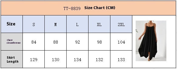Damenmode Einfarbig Sling Rückenfrei Unregelmäßig Ärmellos Lockeres Kleid