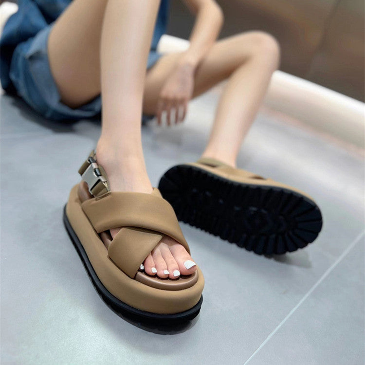 Women 2024 Leder Sandalen Hot