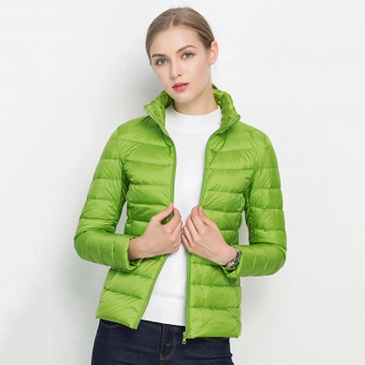 Damen Slim-Daunenjacke mit Stehkragen