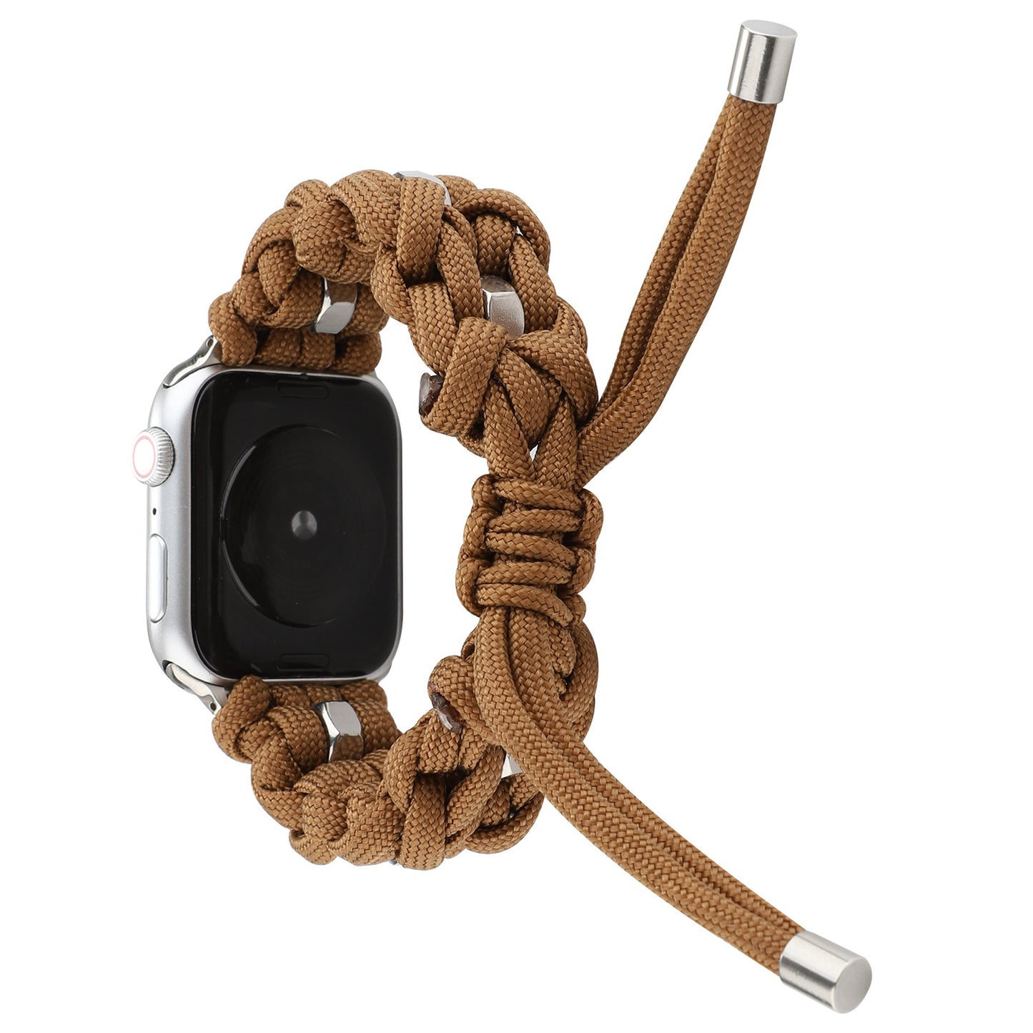 Smartwatch kompatibel mit Apple, geflochtenes Outdoor-Schirmband