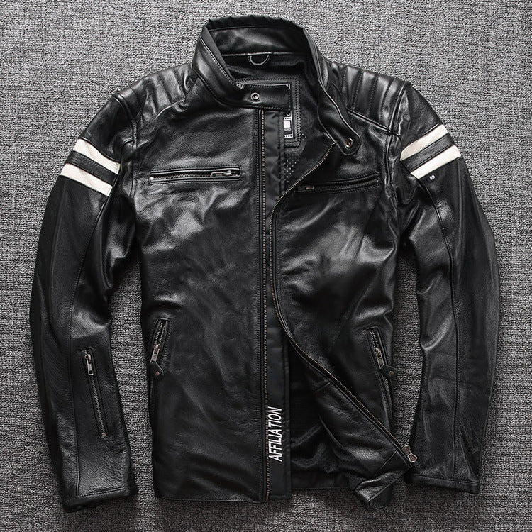 Men Motorcycle-Racing Leather-Jacket