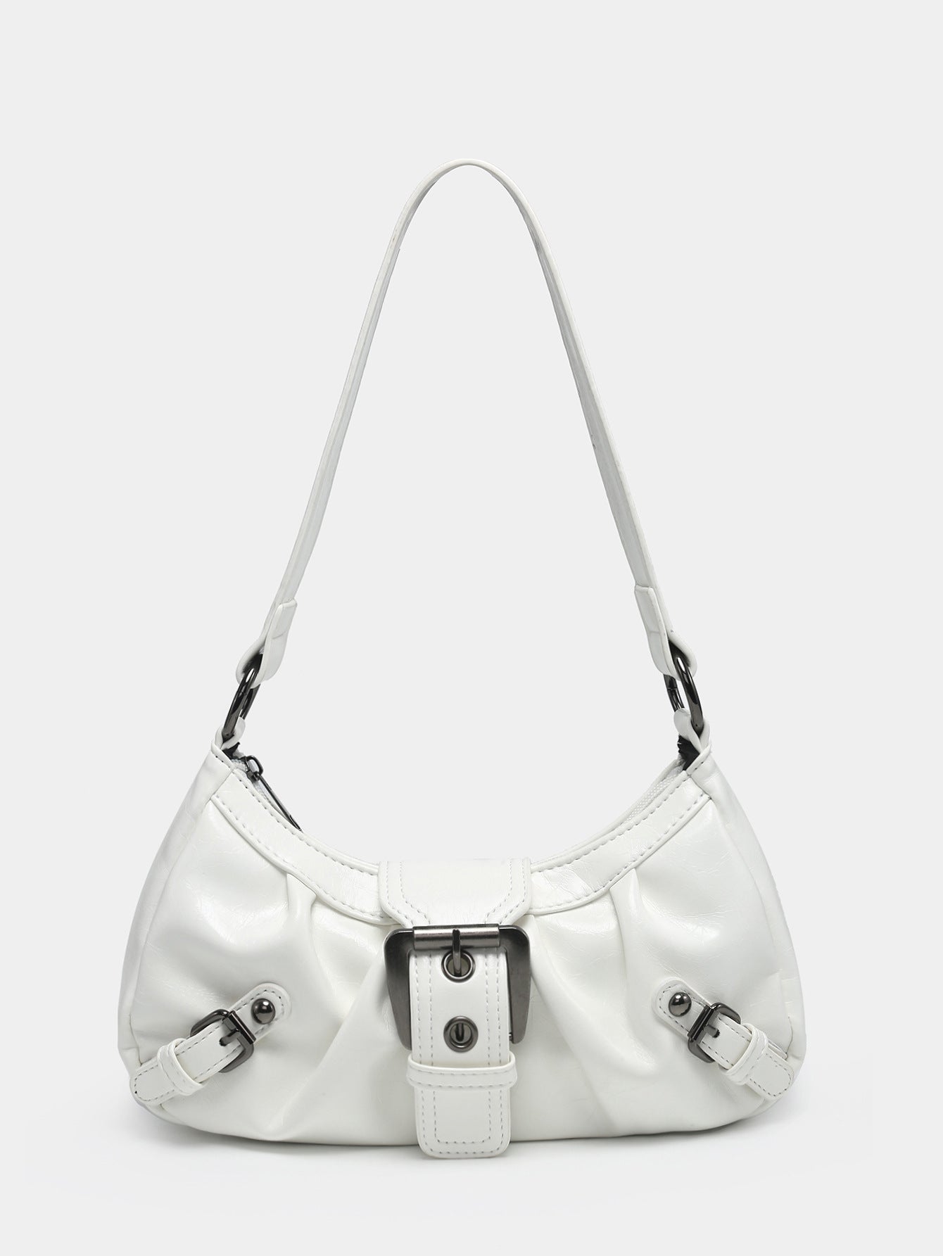 Women's shoulder bag made of two-tone imitation leather