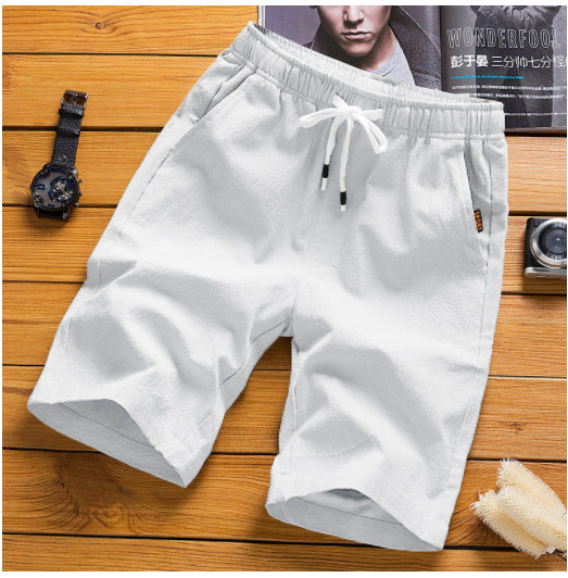 Men's Pants Summer Cotton And Linen Casual Loose Shorts