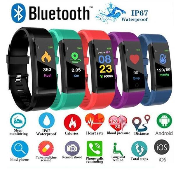 Smart Bracelet With Bluetooth Bracelet Heart Rate Monitor Watch Activity Fitness Tracker