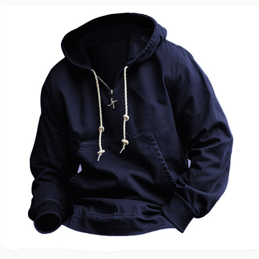 Men Retro Langarm Hoody