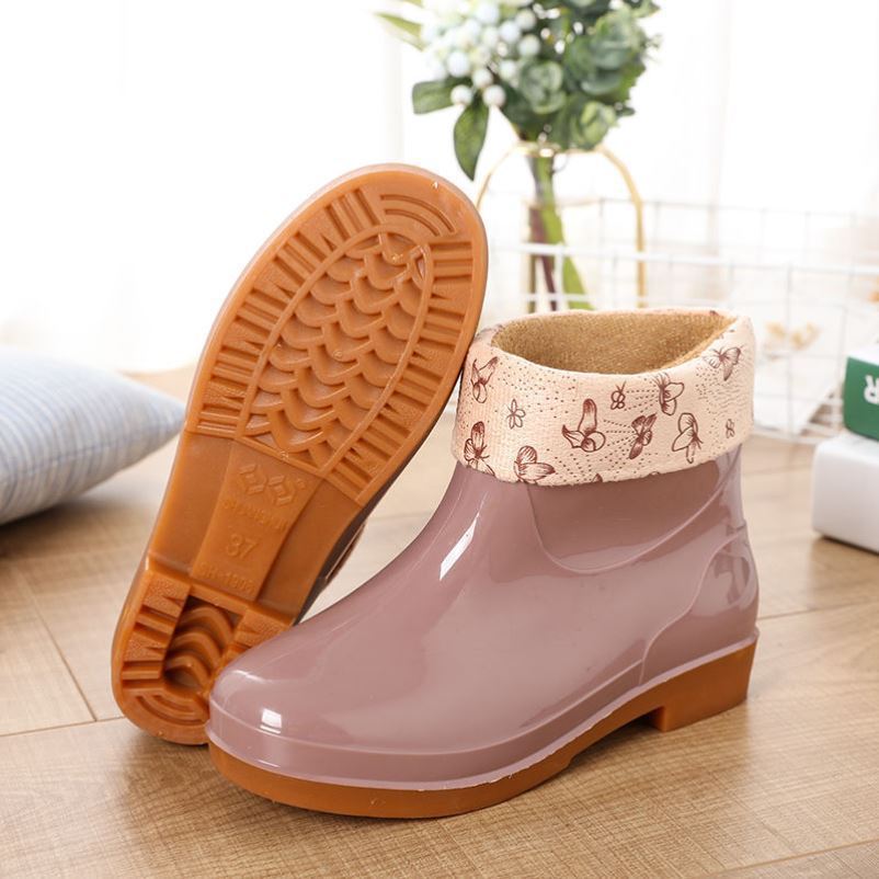 Women rubber shoes soft soled non-slip rain boots