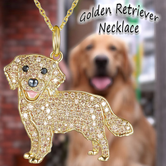 Schmuck Golden Retriever Form Anhänger Halskette