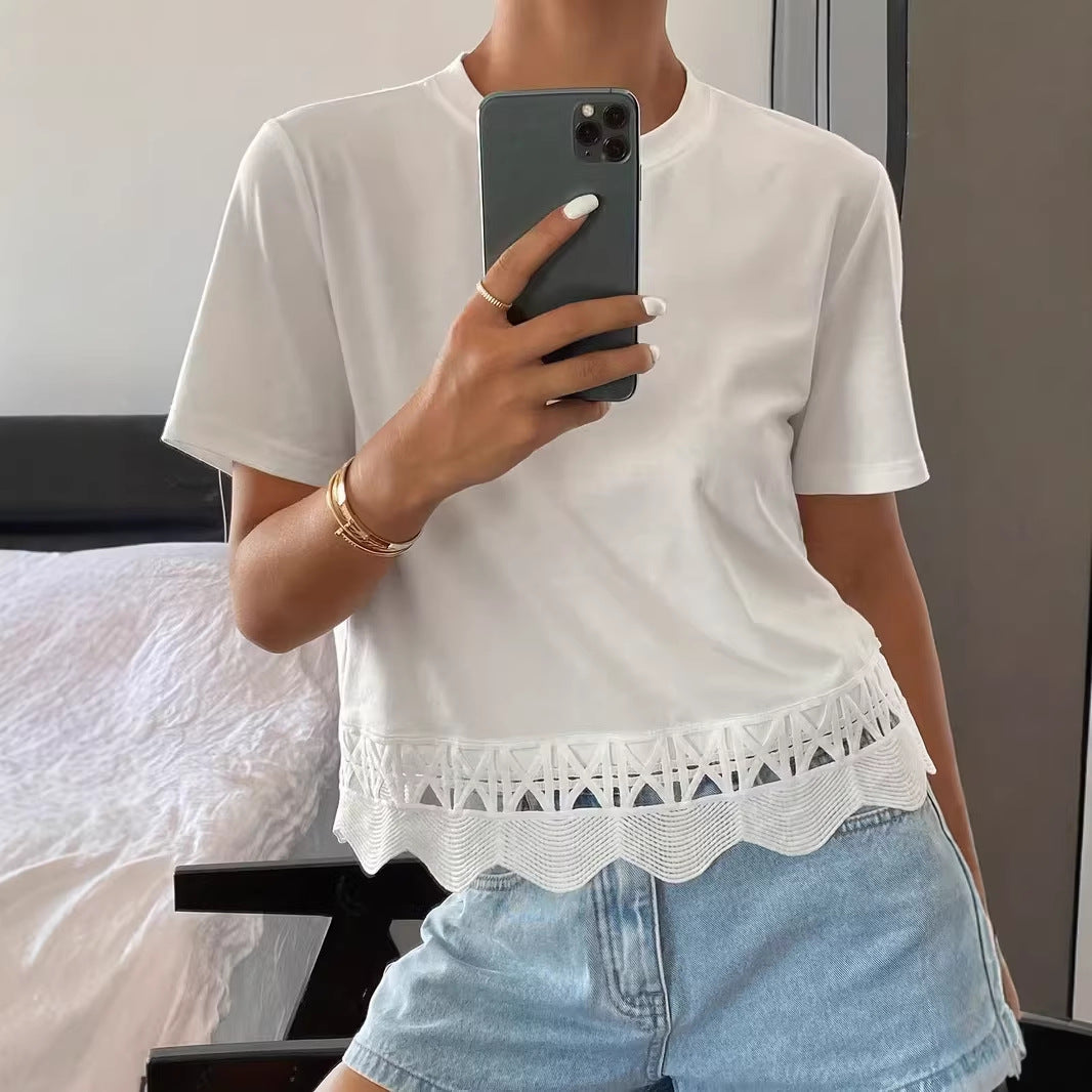 Damen Kurzarmshirt, trendig- spontan