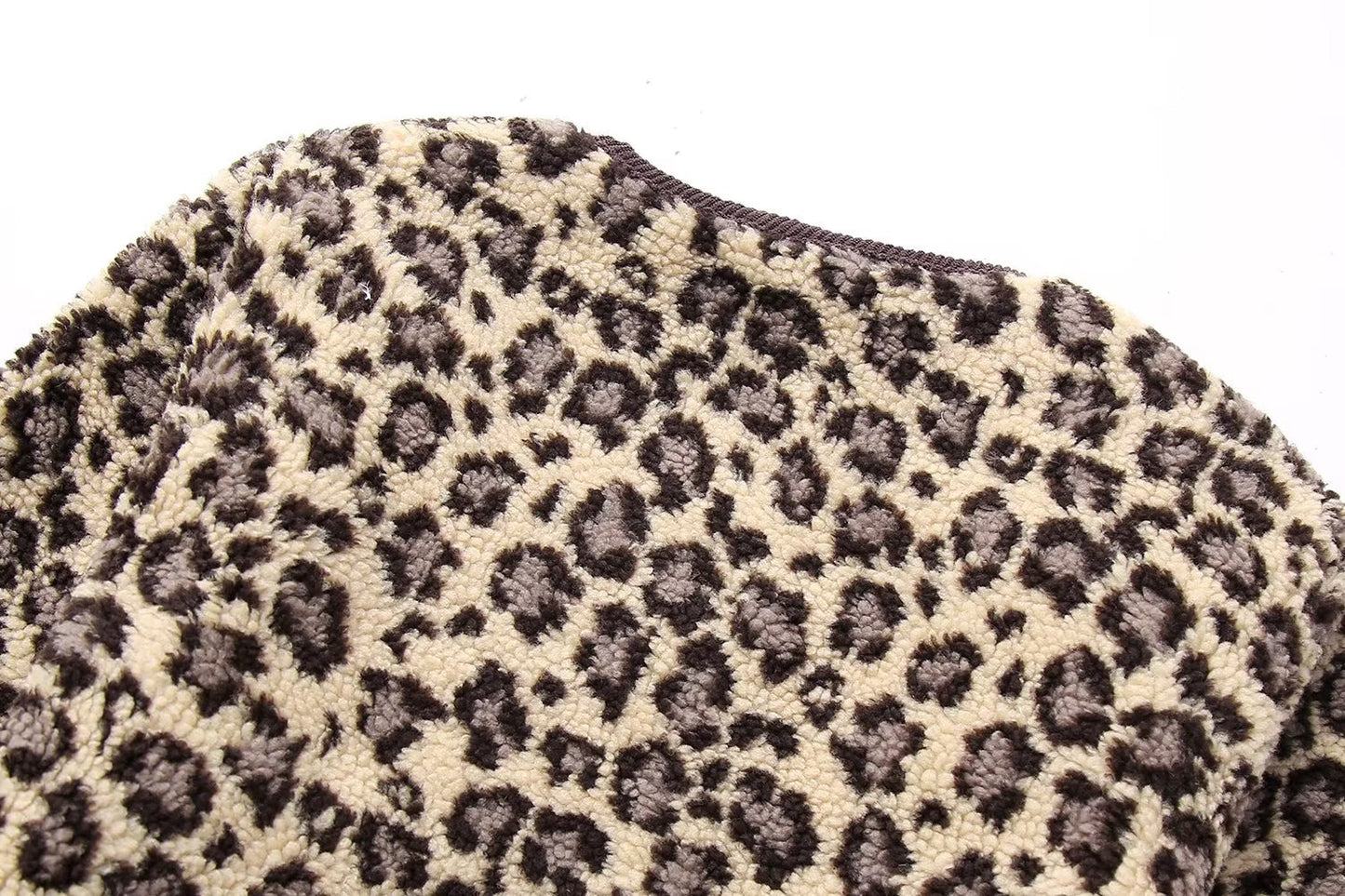 Women's winter leopard print casual jacket