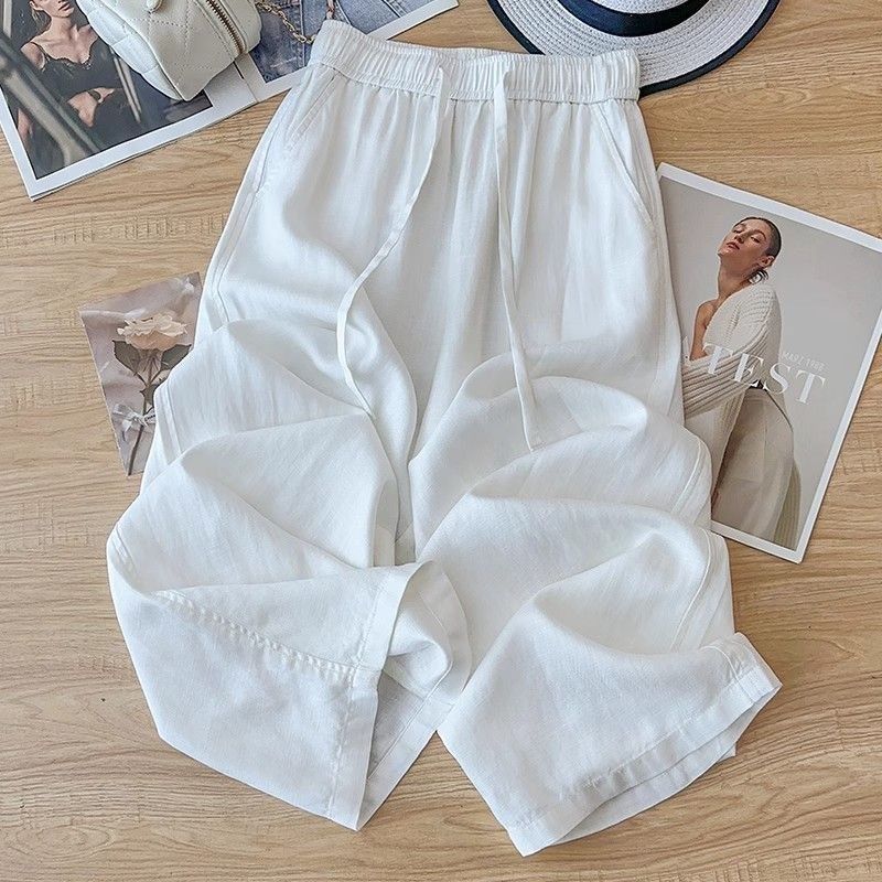 Hochtaillierte, trendige Hose aus Spandex