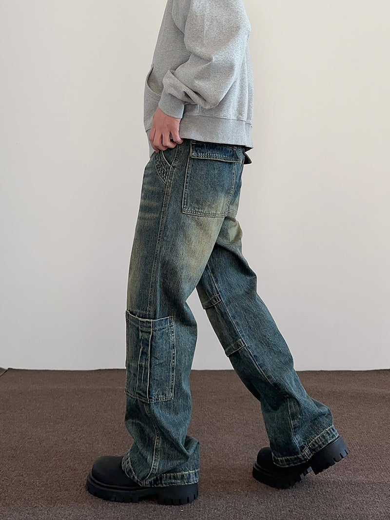 Männer alte Arbeitskleidung Jeans