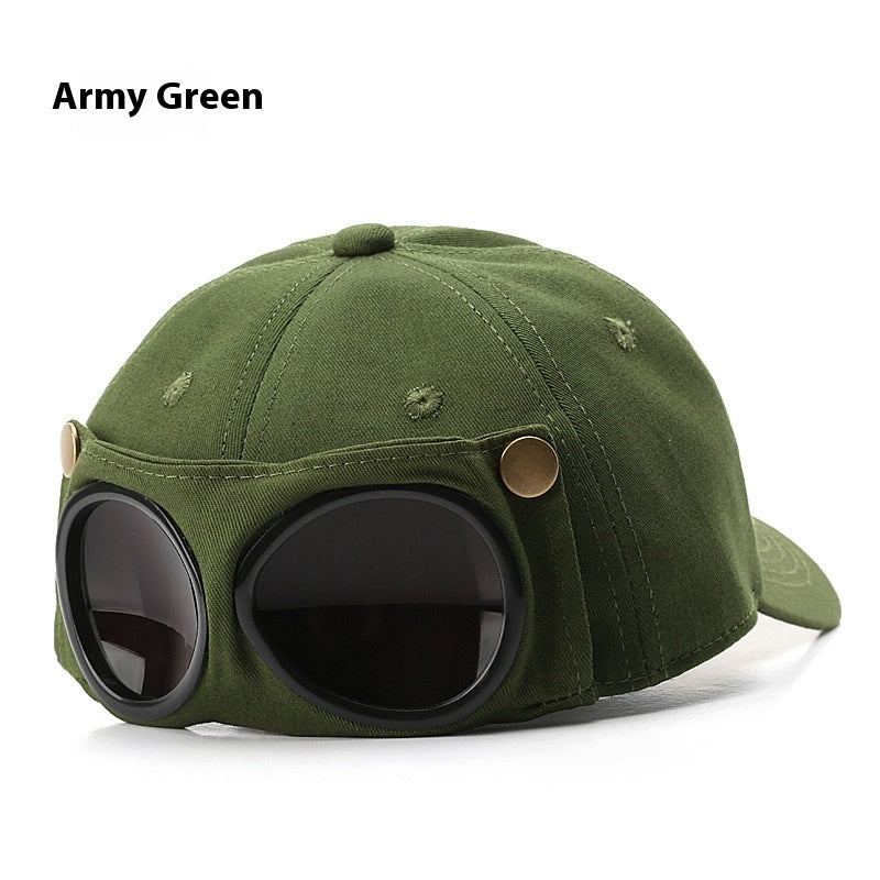 Women Men Pilot Hat staff Sunglasses all-match