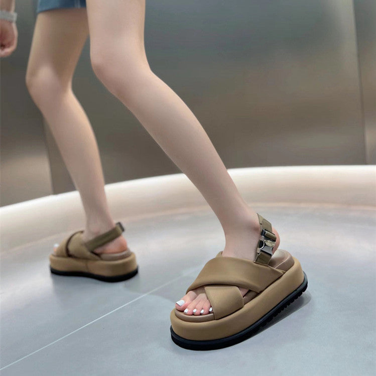 Women 2024 Leder Sandalen Hot