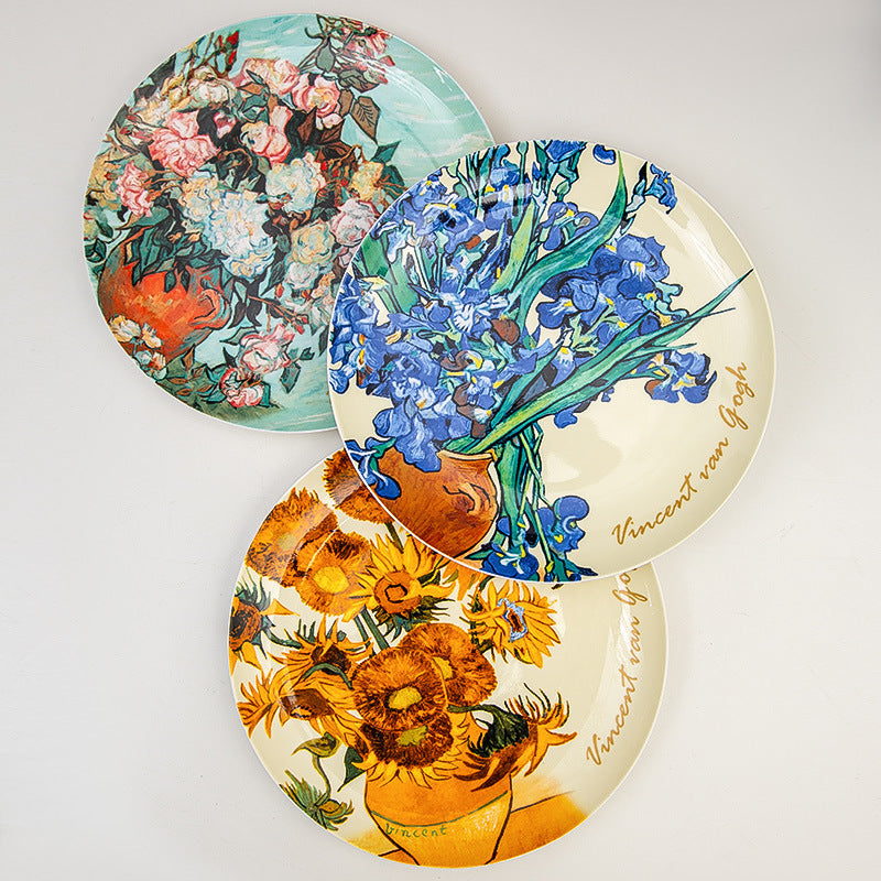 Teller aus Bone China mit Van Gogh-Design, 20,3 cm