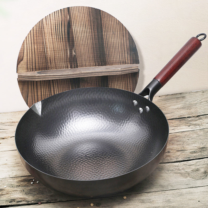 Handmade for Camping Household Iron Pan Traditional Iron Wok