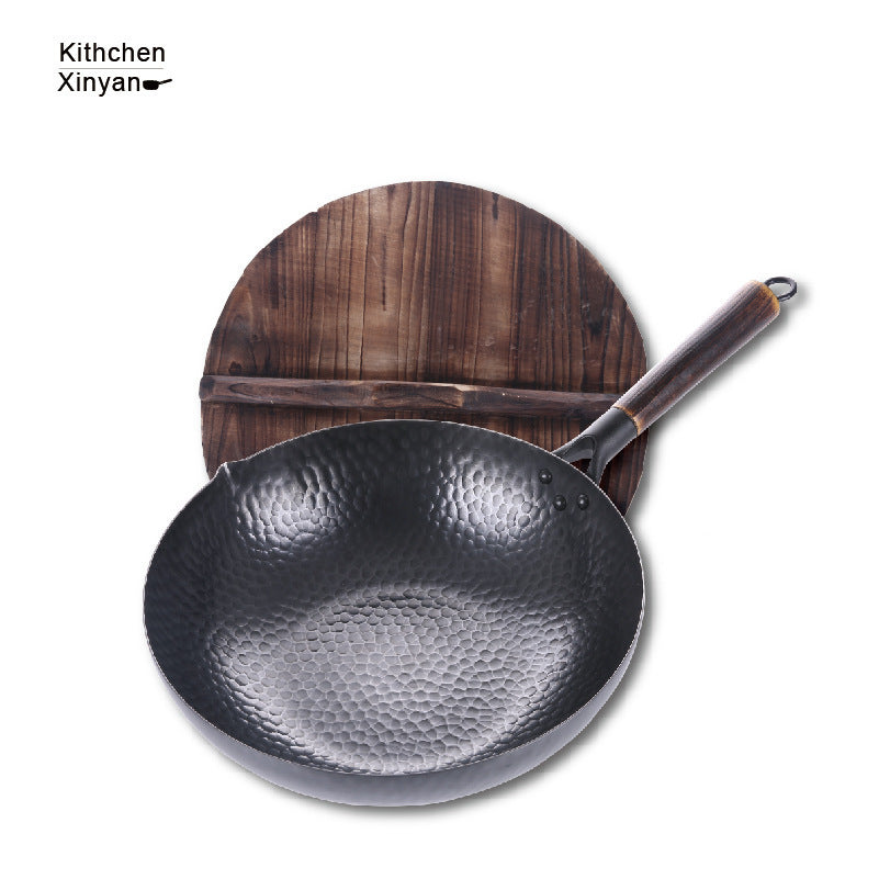 Handmade for Camping Household Iron Pan Traditional Iron Wok