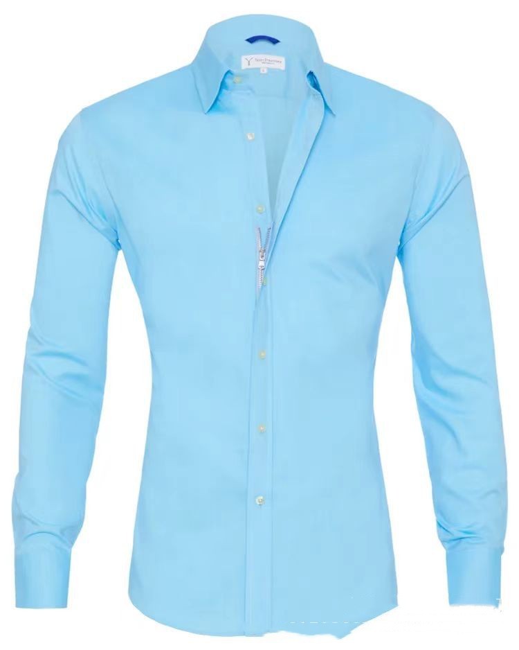 Camicia da uomo in tessuto Oxford per il tempo libero e le quattro stagioni