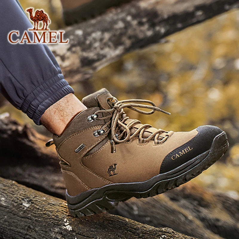 Männer Frauen GOLDEN CAMEL Wasserdichte Wanderschuhe Männer und Frauen Outdoor Anti-Rutsch-Klettern Trekkingschuhe für Männer Leder Wanderstiefel