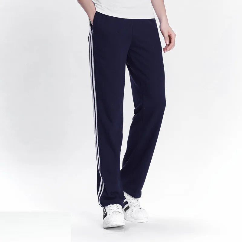 Men Spring Summer Men's Casual Sweatpants Men Basic Trousers Tracksuit Side Stripe Slim Breathable Sportswear Track Pants