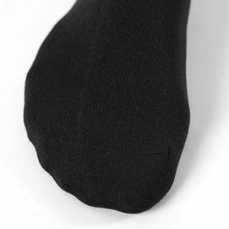 Chaussettes noires en bambou pour hommes, chaussettes respirantes pour tenue d'affaires (6 paires/lot)