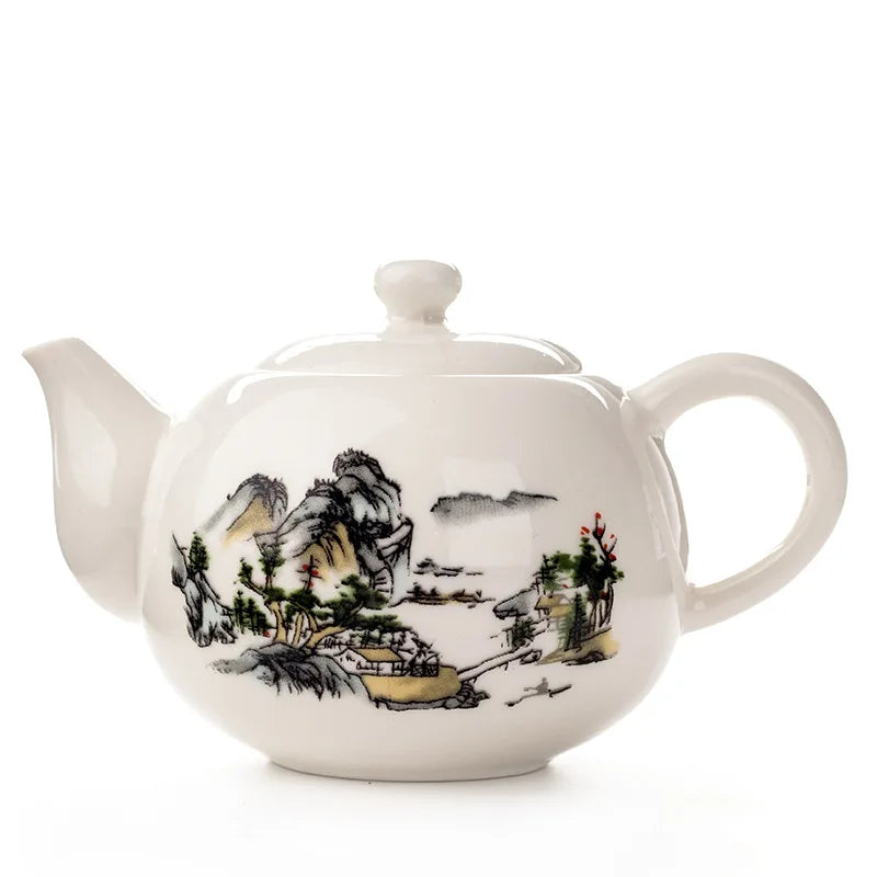 Porzellan Chinesische Kung-Fu-Teekanne, exquisiter Keramik-Teekessel, Kaffee-Tee-Sets, chinesische Traditionen-Blumen-Teekanne, Porzellan-Teegeschirr