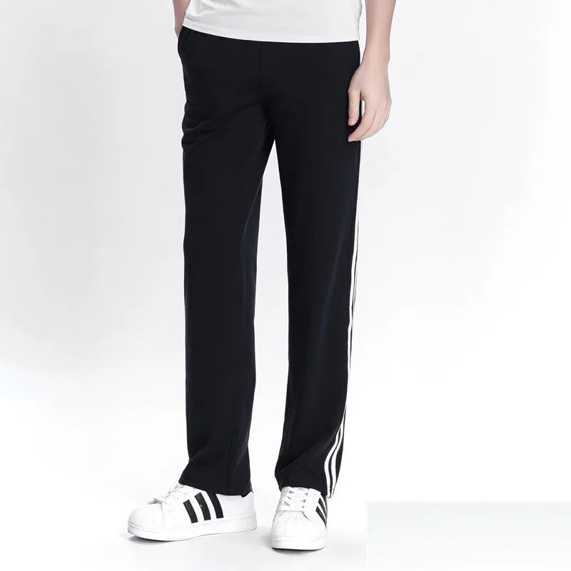 Men Spring Summer Men's Casual Sweatpants Men Basic Trousers Tracksuit Side Stripe Slim Breathable Sportswear Track Pants