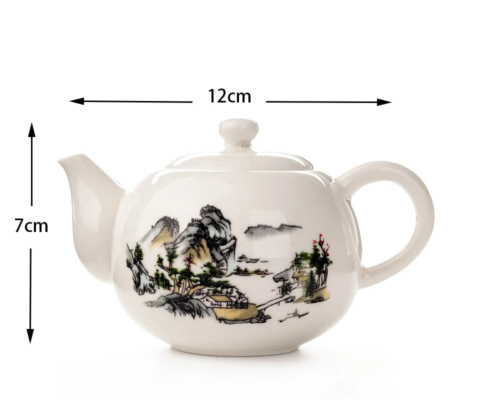 Porzellan Chinesische Kung-Fu-Teekanne, exquisiter Keramik-Teekessel, Kaffee-Tee-Sets, chinesische Traditionen-Blumen-Teekanne, Porzellan-Teegeschirr