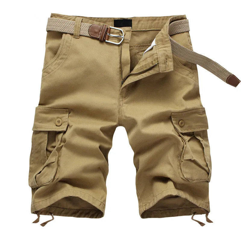 Short Cargo militaire Baggy multi-poches pour hommes, en coton kaki, Short tactique, pantalon court, sans ceinture, 29-44, été 2024