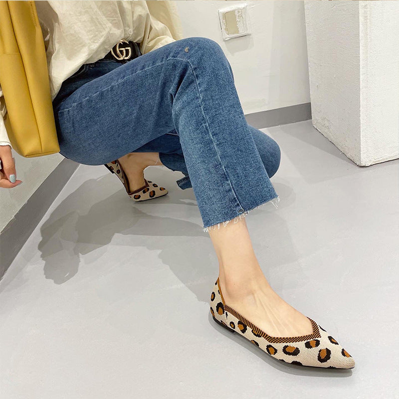 Women's Fashionable Casual Low-cut Flying Flat Shoes