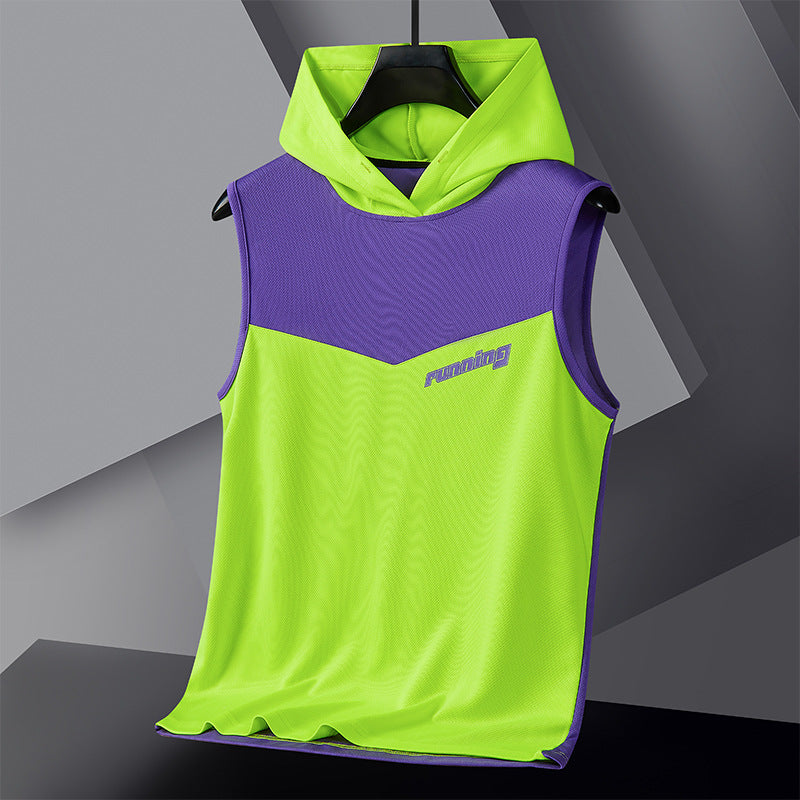 Men's Sports Hooded Vest Sleeveless Top