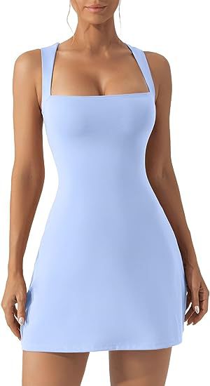 Women's Fashion Solid Color Shoulder Strap Tight Dress