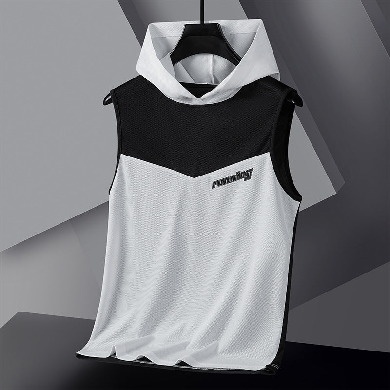 Men's Sports Hooded Vest Sleeveless Top