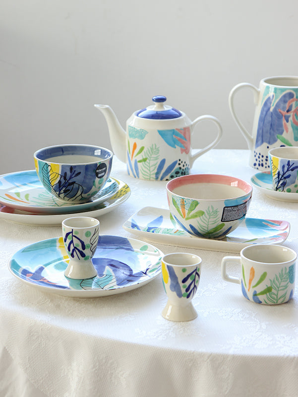 Porcelain Tableware Set Hand Painted Underglaze