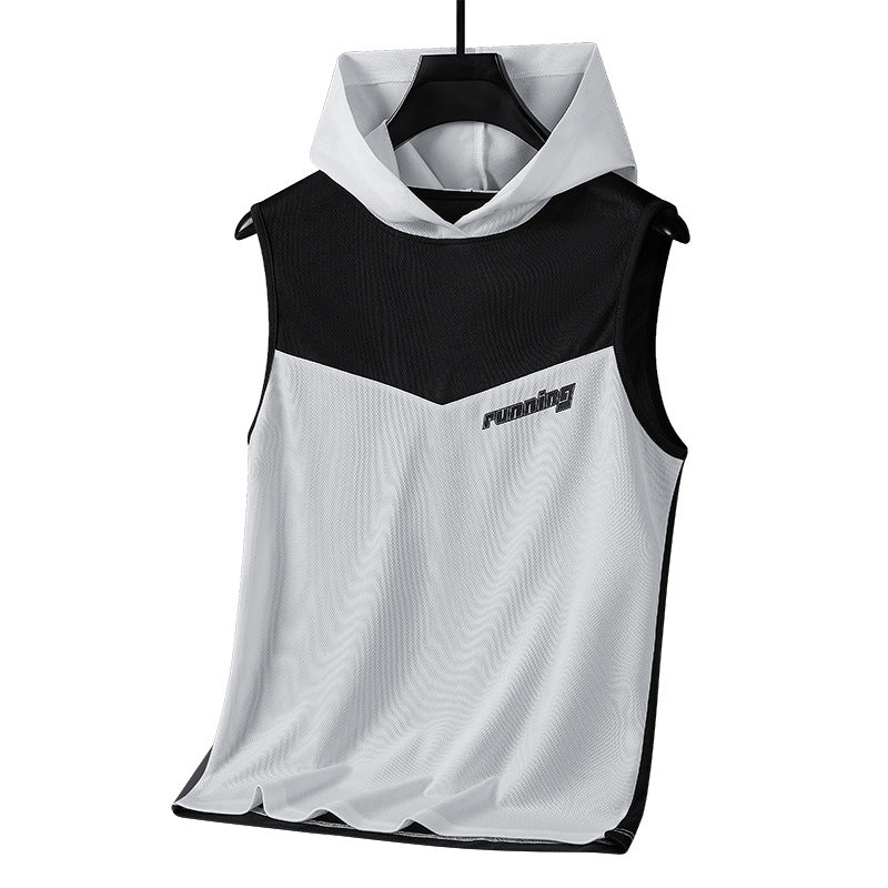 Men's Sports Hooded Vest Sleeveless Top