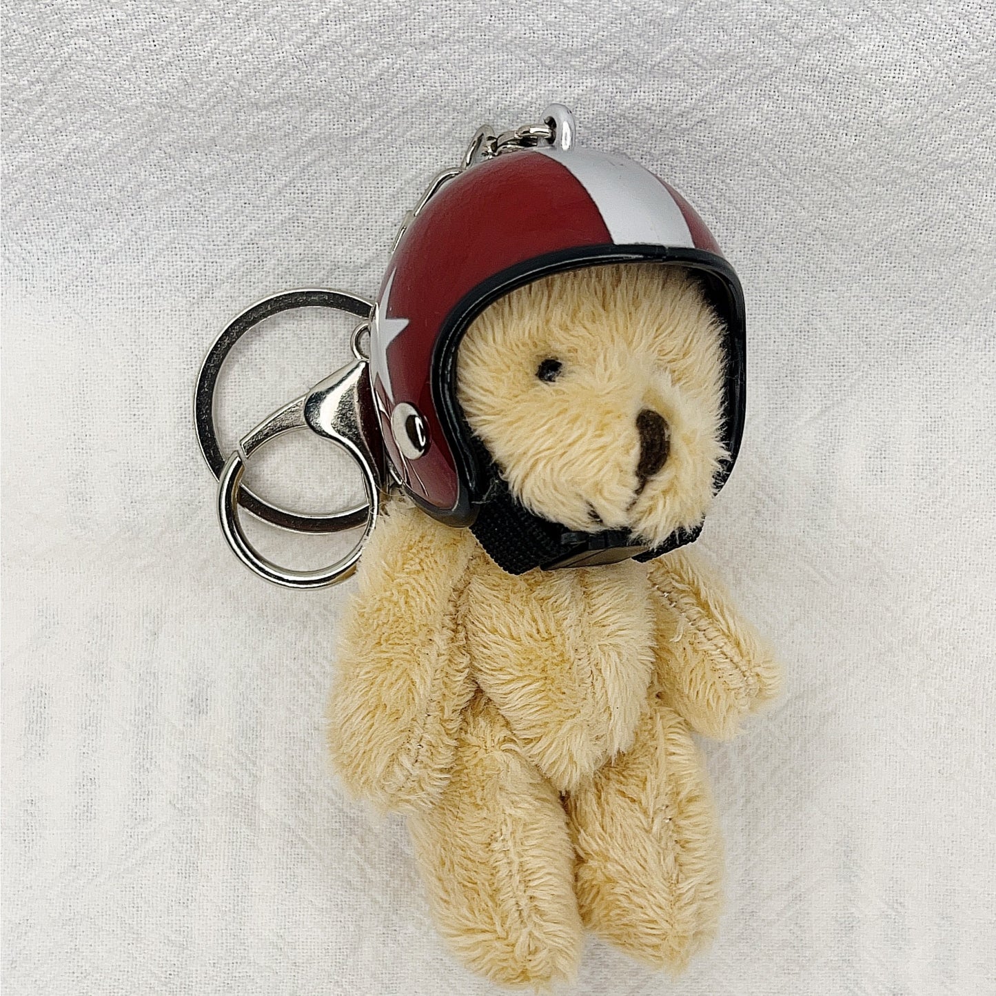 Key Chain Motorcycle Helmet Bear Pendant Plush