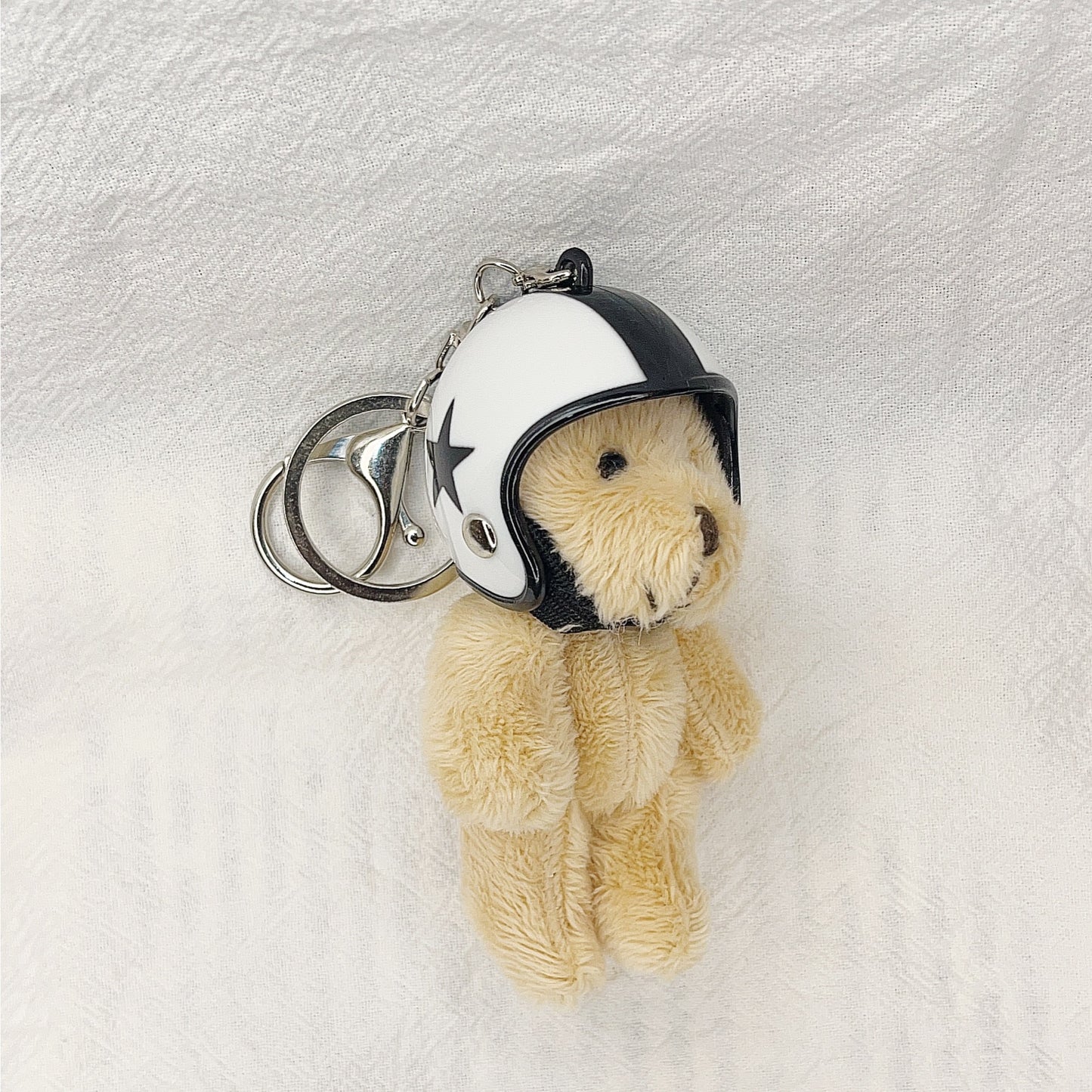 Key Chain Motorcycle Helmet Bear Pendant Plush