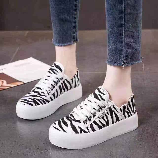 Women's New Platform Spring and Summer Leisure Two-way Leopard Print Sneakers