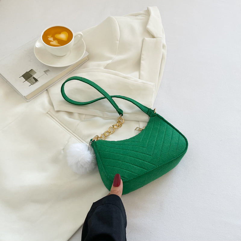 Women's New Retro Solid Color Shoulder Messenger Bag