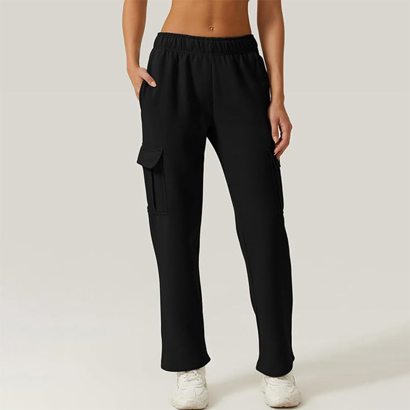 Elastische Damen-Jogginghose mit hoher Taille