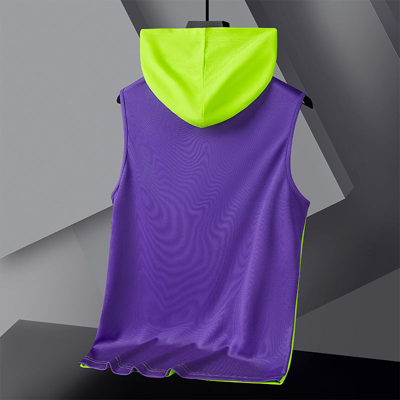 Men's Sports Hooded Vest Sleeveless Top