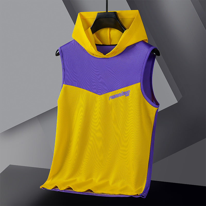 Men's Sports Hooded Vest Sleeveless Top