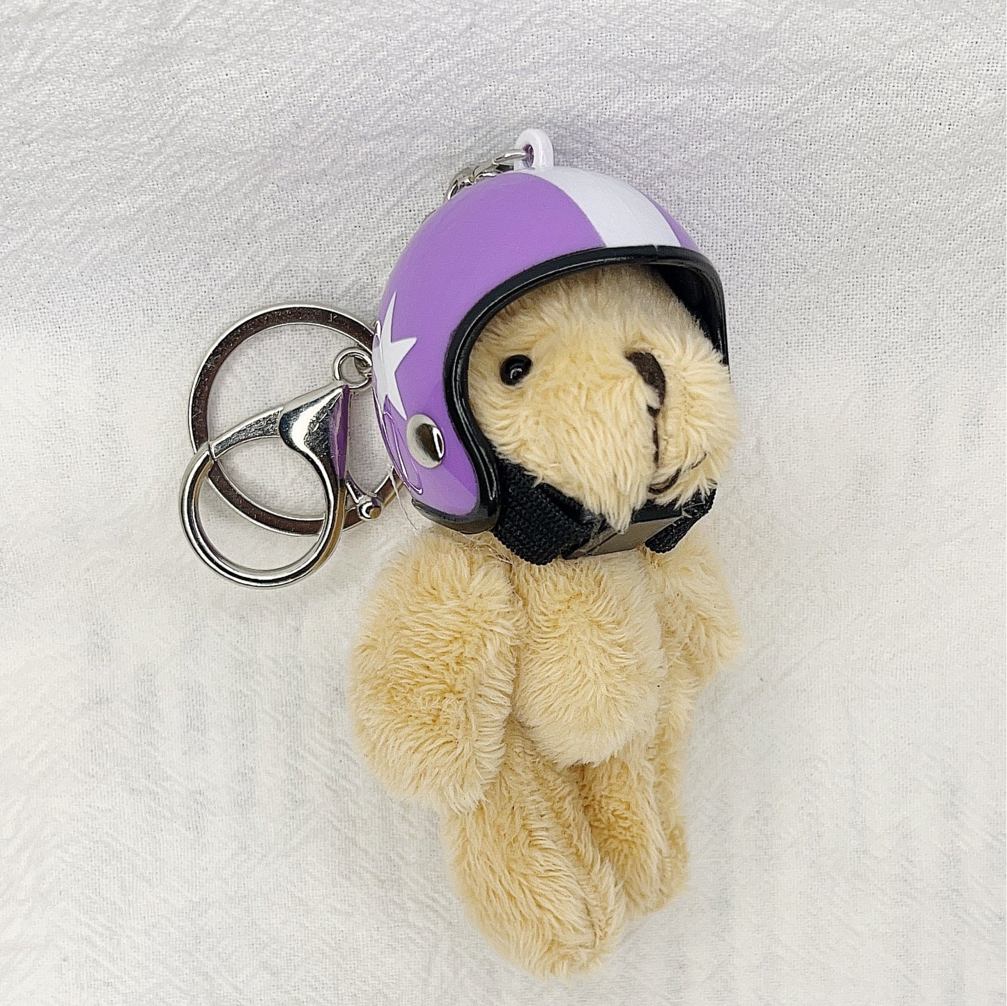 Key Chain Motorcycle Helmet Bear Pendant Plush