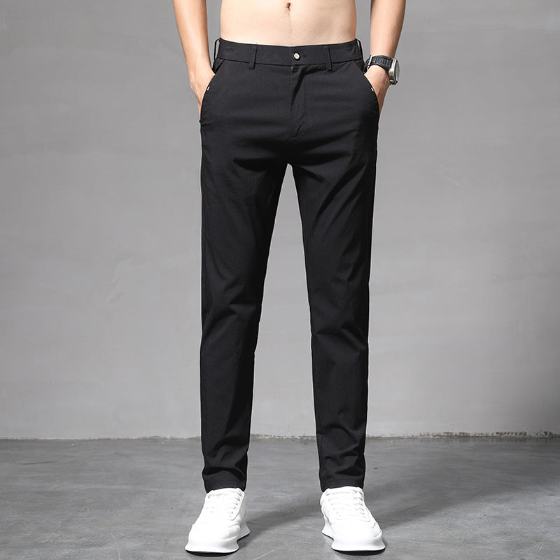 Men Summer Thin Slim Straight Pants Men's Korean Style