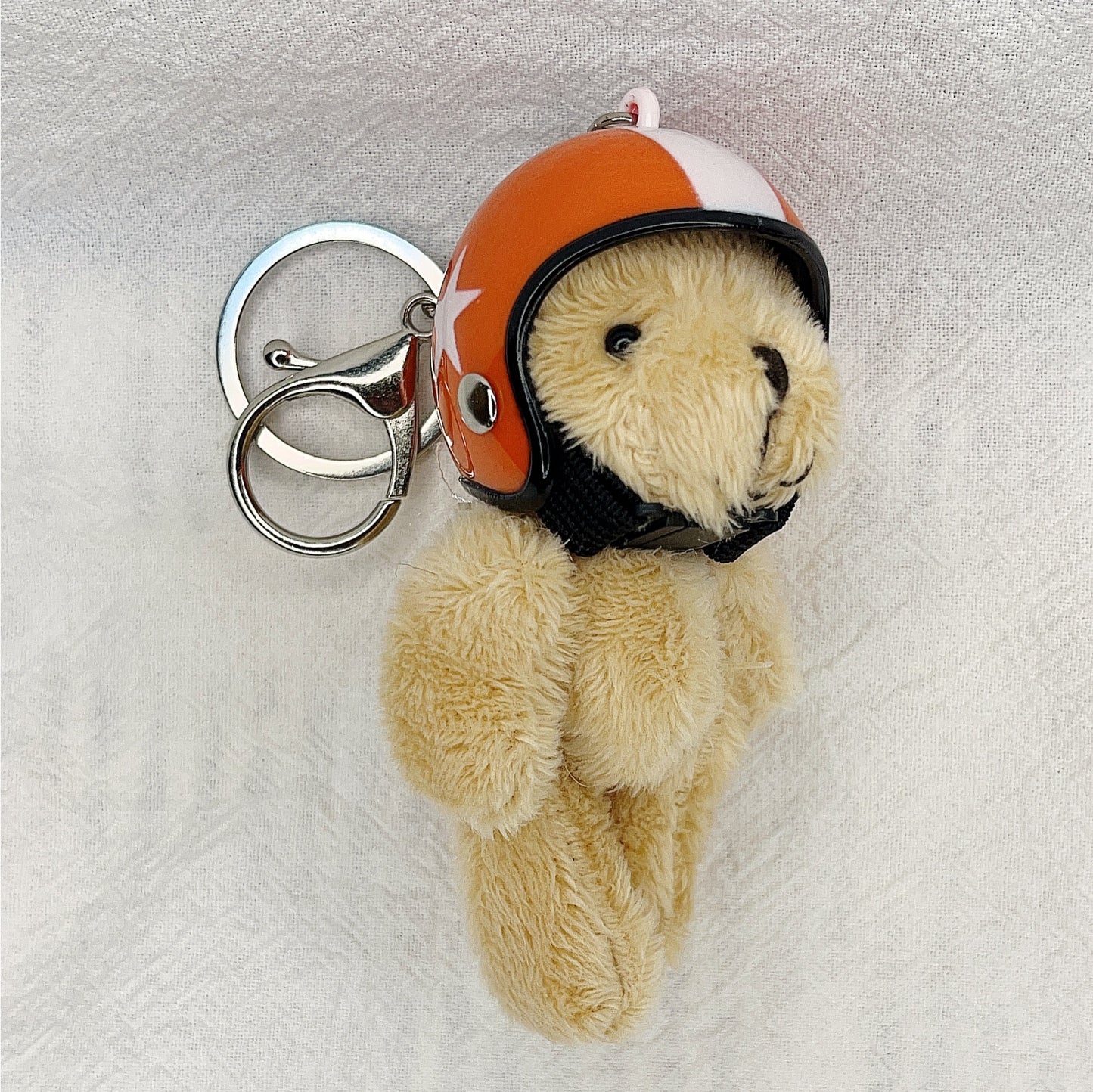 Key Chain Motorcycle Helmet Bear Pendant Plush