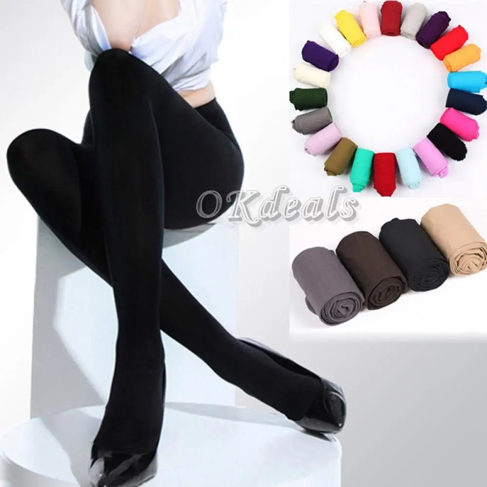 Women  Leggins 8 Colors Women's Spring Autumn Footed Thick Opaque Stockings Pantyhose Tights