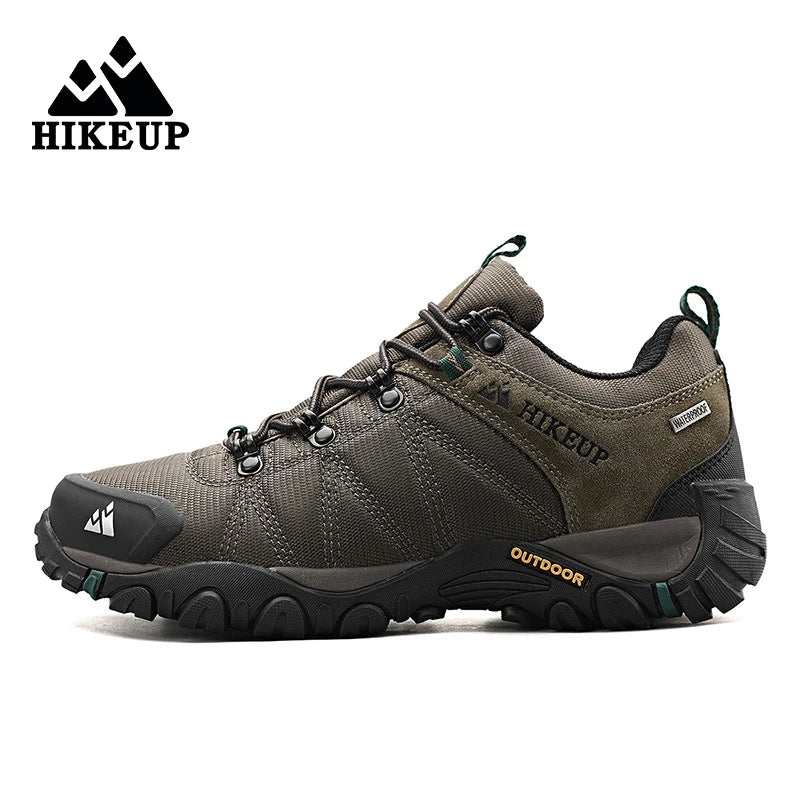 HIKEUP derniers hommes chaussures de randonnée maille respirant antidérapant en plein air baskets escalade Trekking bottes de chasse hommes daim cuir