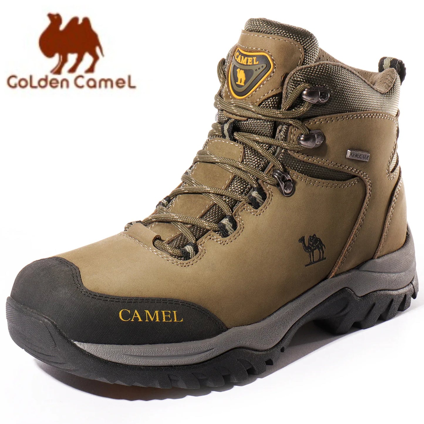 Männer Frauen GOLDEN CAMEL Wasserdichte Wanderschuhe Männer und Frauen Outdoor Anti-Rutsch-Klettern Trekkingschuhe für Männer Leder Wanderstiefel